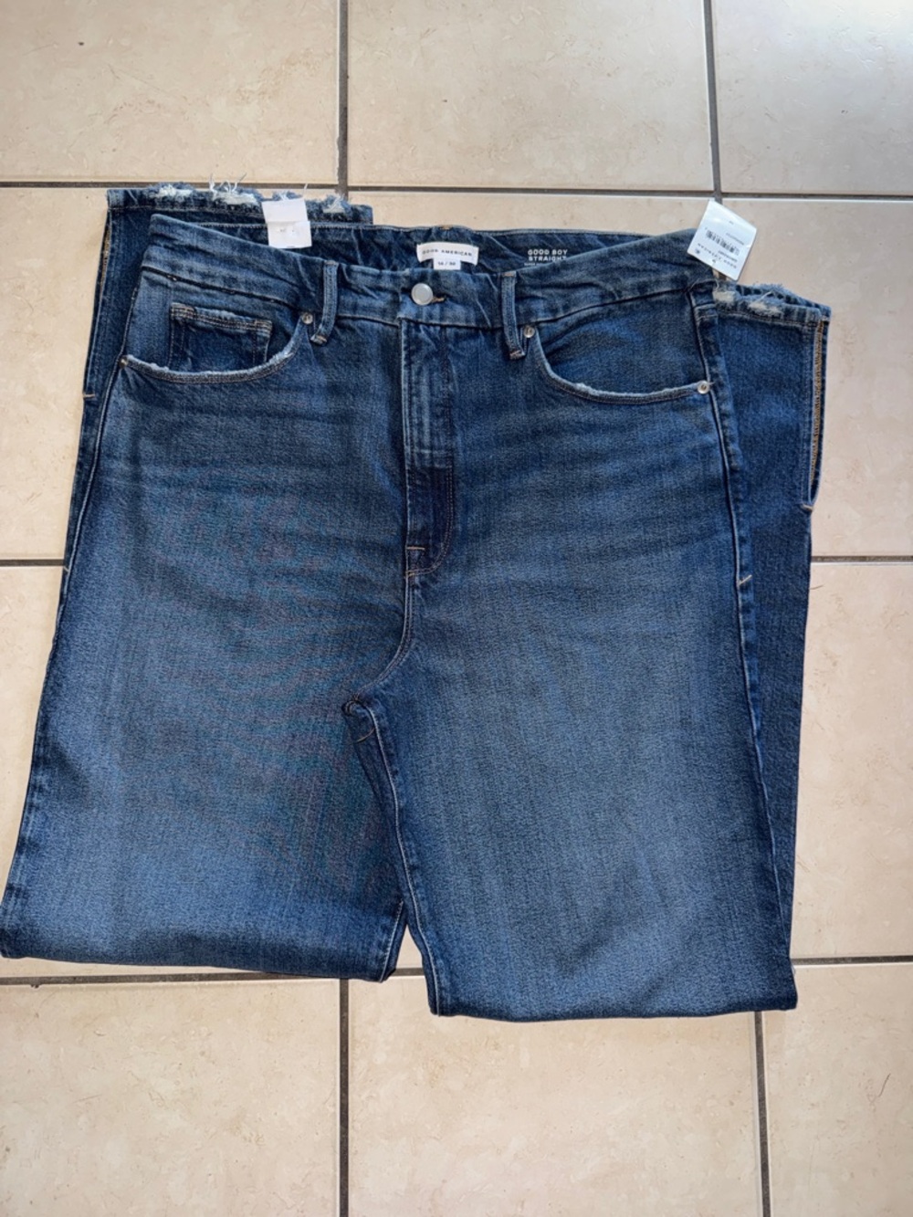 Good American woman Dark Blue Straight Jeans